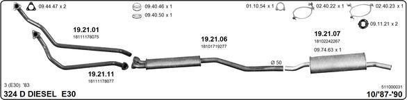 IMASAF 511000031 - Система випуску ОГ autocars.com.ua