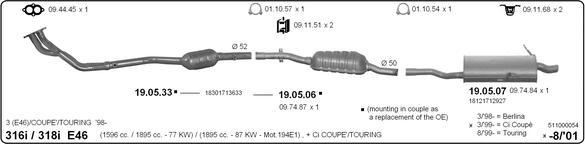 Imasaf 511000054 - Система випуску ОГ autocars.com.ua