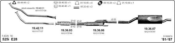 IMASAF 511000074 - Система випуску ОГ autocars.com.ua