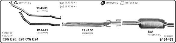 IMASAF 511000077 - Система випуску ОГ autocars.com.ua