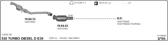 Imasaf 511000096 - Система випуску ОГ autocars.com.ua