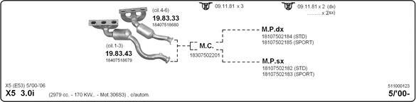 IMASAF 511000123 - Система випуску ОГ autocars.com.ua