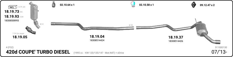 Imasaf 511000130 - Система випуску ОГ autocars.com.ua