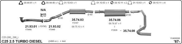 IMASAF 514000096 - Система випуску ОГ autocars.com.ua