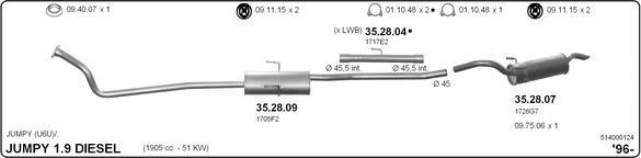 IMASAF 514000124 - Система випуску ОГ autocars.com.ua