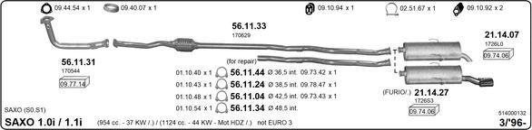 Imasaf 514000132 - Система випуску ОГ autocars.com.ua