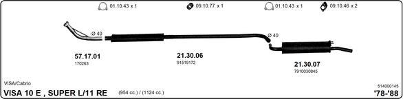 IMASAF 514000145 - Система випуску ОГ autocars.com.ua