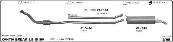 Imasaf 514000154 - Система випуску ОГ autocars.com.ua