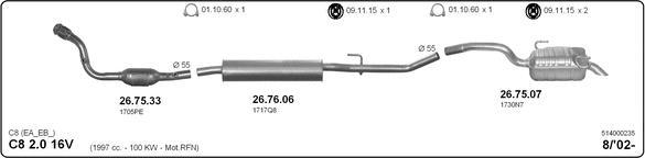 IMASAF 514000235 - Система випуску ОГ autocars.com.ua