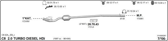 IMASAF 514000261 - Система випуску ОГ autocars.com.ua