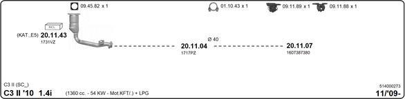 IMASAF 514000273 - Система випуску ОГ autocars.com.ua