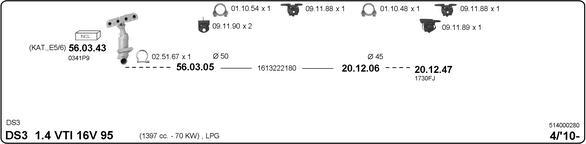 IMASAF 514000280 - Система випуску ОГ autocars.com.ua