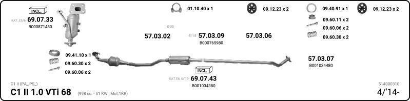 IMASAF 514000310 - Система випуску ОГ autocars.com.ua