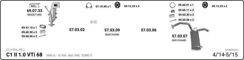 IMASAF 514000313 - Система випуску ОГ autocars.com.ua