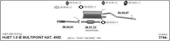 IMASAF 517000012 - Система випуску ОГ autocars.com.ua