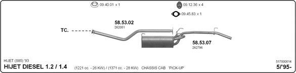 Imasaf 517000014 - Система випуску ОГ autocars.com.ua