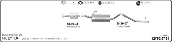 IMASAF 517000032 - Система випуску ОГ autocars.com.ua