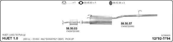 IMASAF 517000033 - Система випуску ОГ autocars.com.ua