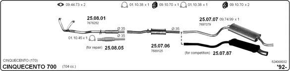 IMASAF 524000032 - Система випуску ОГ autocars.com.ua