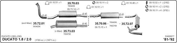 IMASAF 524000077 - Система випуску ОГ autocars.com.ua