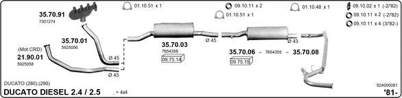 IMASAF 524000081 - Система випуску ОГ autocars.com.ua