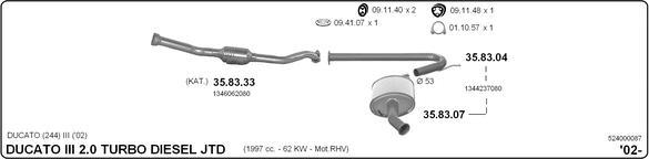 IMASAF 524000087 - Система випуску ОГ autocars.com.ua