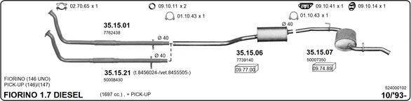 Imasaf 524000102 - Система випуску ОГ autocars.com.ua