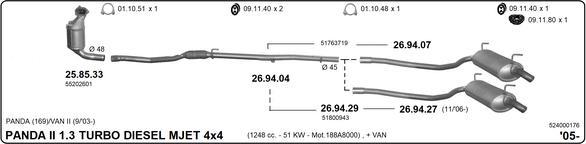 Imasaf 524000176 - Система випуску ОГ autocars.com.ua