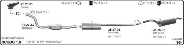 Imasaf 524000245 - Система випуску ОГ autocars.com.ua