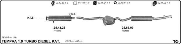 IMASAF 524000294 - Система випуску ОГ autocars.com.ua