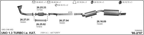 Imasaf 524000341 - Система випуску ОГ autocars.com.ua