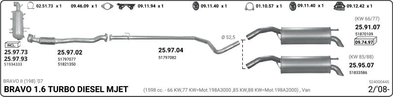 Imasaf 524000445 - Система випуску ОГ autocars.com.ua