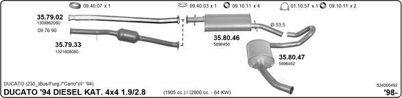 Imasaf 524000492 - Система випуску ОГ autocars.com.ua