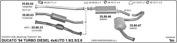 Imasaf 524000493 - Система випуску ОГ autocars.com.ua