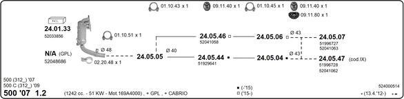 Imasaf 524000514 - Система випуску ОГ autocars.com.ua