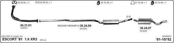 IMASAF 525000035 - Система випуску ОГ autocars.com.ua