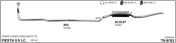 IMASAF 525000104 - Система випуску ОГ autocars.com.ua
