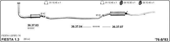 IMASAF 525000106 - Система випуску ОГ autocars.com.ua