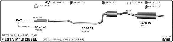 IMASAF 525000147 - Система випуску ОГ autocars.com.ua