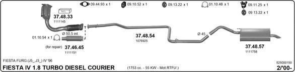 IMASAF 525000150 - Система випуску ОГ autocars.com.ua