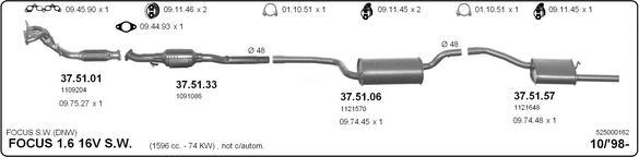 IMASAF 525000162 - Система випуску ОГ autocars.com.ua