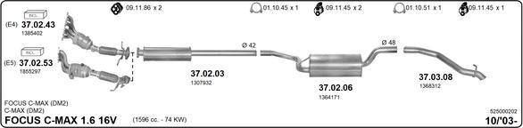 IMASAF 525000202 - Система випуску ОГ autocars.com.ua