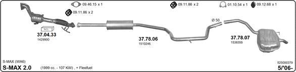 IMASAF 525000379 - Система випуску ОГ autocars.com.ua