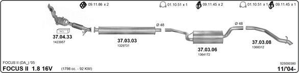 IMASAF 525000380 - Система випуску ОГ autocars.com.ua