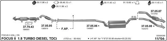 IMASAF 525000385 - Система випуску ОГ autocars.com.ua