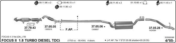 IMASAF 525000386 - Система випуску ОГ autocars.com.ua
