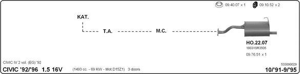 Imasaf 533000029 - Система випуску ОГ autocars.com.ua