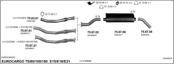 Imasaf 539000024 - Система випуску ОГ autocars.com.ua