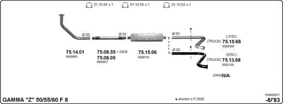 IMASAF 539000077 - Система випуску ОГ autocars.com.ua