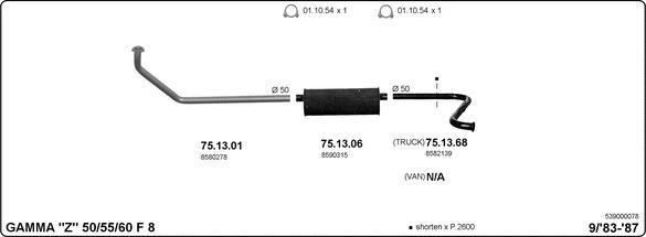 IMASAF 539000078 - Система випуску ОГ autocars.com.ua